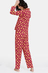 Zivame Looney Tunes Knit Cotton Pyjama Set - Beet Red — thumbnail 5